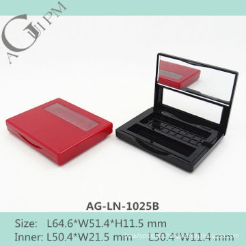 One Grid Rectangular Eye Shadow Case With Mirror&Window AG-LN-1025B, AGPM Cosmetic Packaging , Custom colors/Logo